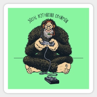 Bigfoot Social Distancing Champion Sticker